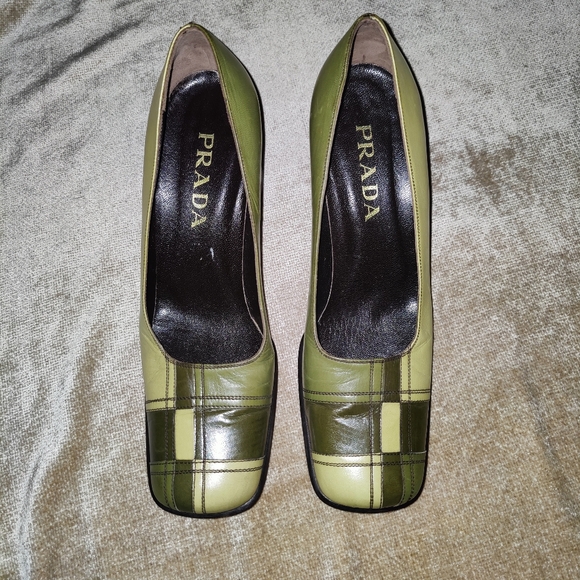 Vintage Prada Square Toe Color block Pumps, Size 39 US 8.5 - Picture 12 of 12